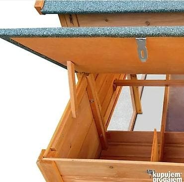 samolepljiva kuka: Drvena kućica/kavez za živinu sa ispustom - Materijal: kvalitetno — 4