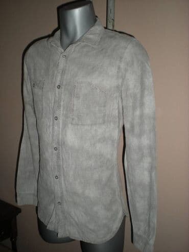 bermude duze muske: Muška košulja fantastična, moderna košulja, slim fit model, sive boje — 2