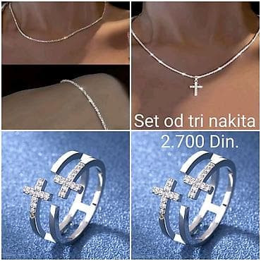 Jewellery: Elegantni posrebreni set od tri nakita sa žigom S925 od hirurskog — 2