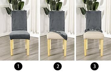 leptir sto: Navlake za stolice Paket sadrži 6 komada Materijal-pliš — 9