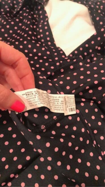 pamučne haljine tunike: Zara, S (EU 36), Dots, color - Black — 5