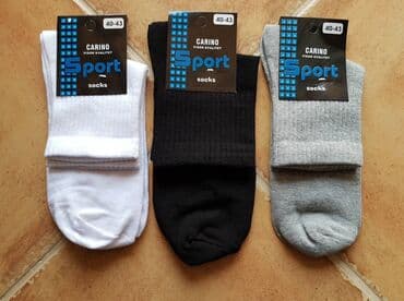 Men's Clothing: Čarape kvalitetne Vel; 43-46 i 40-43 Jedan paket 12 pari u jednoj boji — 4