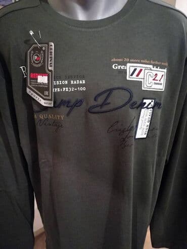 Suits: Sweatshirt, 3XL, 4XL, color - Green — 4