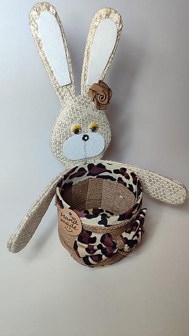 Slike i ramovi: Ručna izrada – dekorativna korpica u obliku zeke - Unikatna korpica — 7