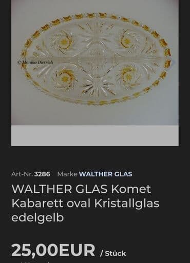 posude za secer i kafu: Tanjir Walther kristal Nemacka 80te. Tanjir perfektno ocuvan,nigde — 4
