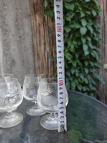 casi za belo vino: Set od 6 kristalnih čaša za konjak/bran­di - Oblik: niske balon čaše — 3