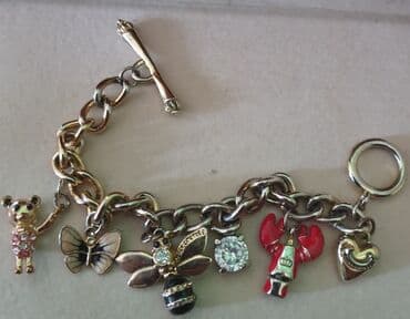 parke sa prirodnim krznom: Charm bracelet, Material: Stainless steel — 1