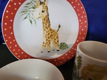 solje za caj: Set nov,deciji nemacki,najfiniji kostani kineski porcelan. Set za — 6