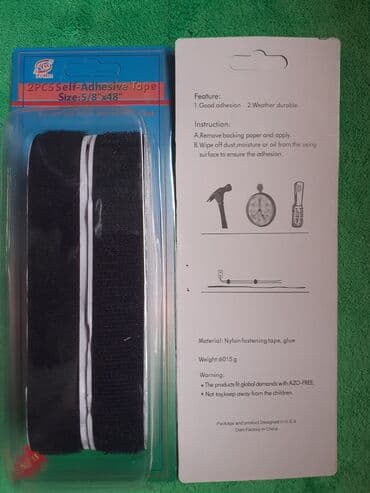 zamka za kune i lasice: Čičak TRAKA Samolepljiva crna 100 x 2cm - 2 komada Samolepljiva čičak — 1