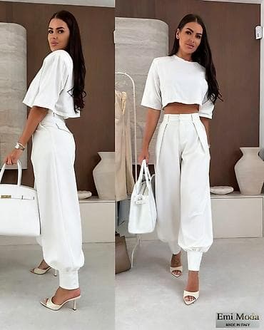 Lične stvari: Ženske elegantne pantalone sa dubokim strukom i širokim nogavicama — 4