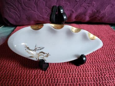 Stare vaze i dekor: Pepeljara nova Jugoporcelan. 70te. Visina. 2cm. Duzina. 16cm — 1