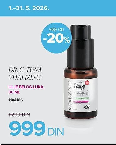 carpisa snizenje 2022: Dr. C. Tuna Vitalizing – ulje belog luka za kosu, 30 ml - — 1