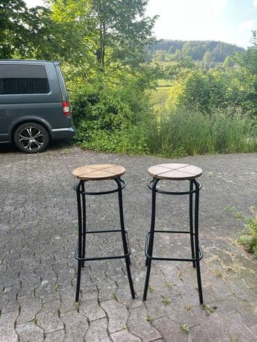 stolice od kovanog gvozdja loznica: Barske stolice br.23, uvoz Svajcarska Visina 75 cm Prodaje se set od — 9