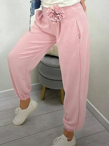 Wedding Clothes & Accessories: Ženske pantalone sa 3D cvetnim detaljem u struku - Model — 2