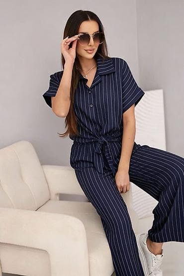 drzac za pantalone: ✅Ženski komplet – košulja i pantalone sa prugama
✅2700 din — 7