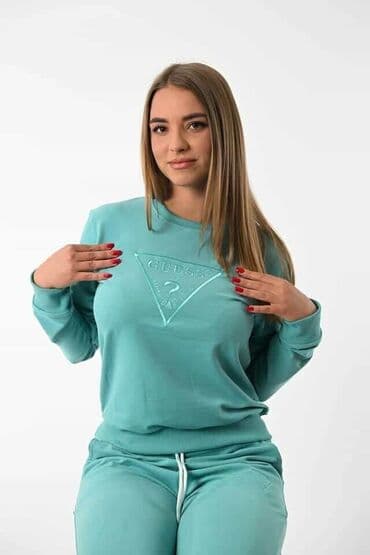 tech fleece zuti: Ženska dukserica žute boje sa dugim rukavima i okruglim izrezom — 34