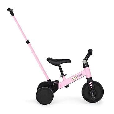 guralica za blizance: ECOTOYS Tricikl 2u1 – roze (YM-BT-6PUSHPINK-250) Višenamenski dečiji — 3