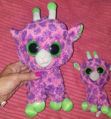 svetleca haljina za devojcice: TY BEANIE BOOS original plisana igracka zirafa gilbert. Veća igracka — 2