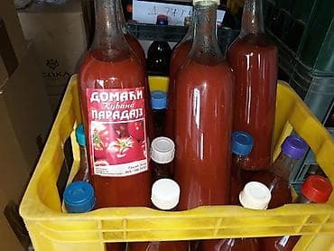 rasklopivi sto i stolice: Prodajem domaći paradajz: - kuvani, u staklenoj ambalaži, cena 200 — 5
