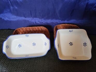 Kuhinjski setovi: Porcelanske 1 nove,vintaz posude. Univezalne posude,obe u — 7