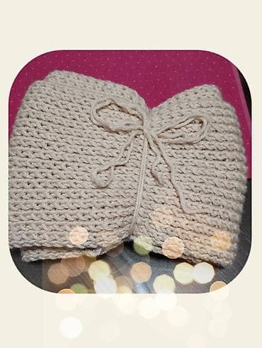 esarpe marame: Šal – ručno pleteni, novi - Dimenzije: 200 x 20 cm - Boja: bež, lako — 2