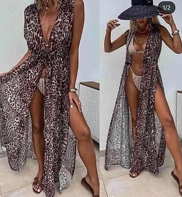 Kimono za plažu sa animal printom. - Dužina: maxi, lepršav pad - Kroj na lalafo.rs Kimono za plažu sa animal printom. - Dužina: maxi, lepršav pad - Kroj