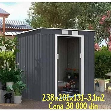 bastenski jastuci: Metalne baštenske ostave – više dimenzija - Siva/ antracit boja sa — 2