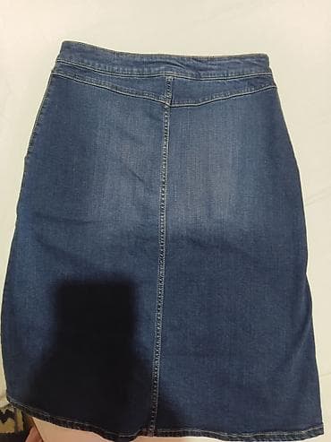 Suknje: Teksas suknja sa dugmadima sprijeda - Materijal: klasični denim — 3