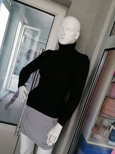 pončo za zimu: M (EU 38), color - Black — 1