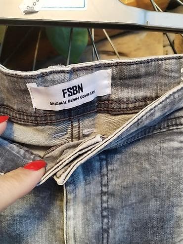 pantalone od vestacke koze: FSBN muške farmerke - Veličina: 36 - Struk: poluobim 49 cm (tegli do — 2