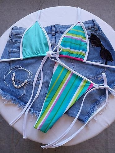 Kupaći kostimi: Nov kupaci kostim rucne izrade. Dvodeni bikini set – trokutasti — 2