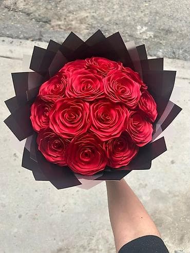 materijal za vez: Buket ruža od satena – ručno izrađene večno‑trajne ruže - Materijal — 4