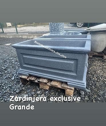 Zardinjera Exclusive Grande – masivna pravougaona betonska žardinjera
