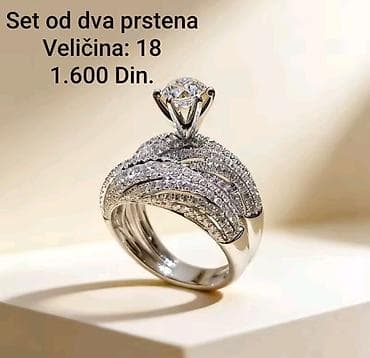 narukvice od srebra: Posrebreni set od dva prstena,od hirurskog čelika sa žigom S925– — 1