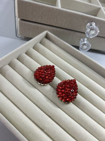 prsten sa srcem: Set: Earrings, Material: Cubic zirconia — 1