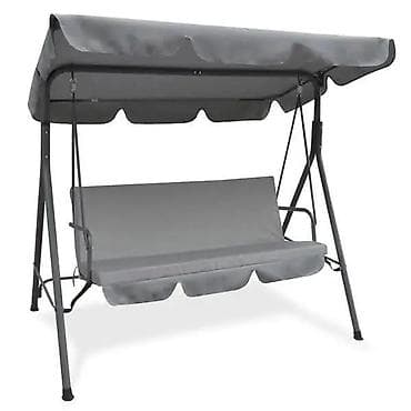 home decor pancevo: Trodoslojna baštenska ljuljaška sa tendom – siva - Prostrana klupa za — 4