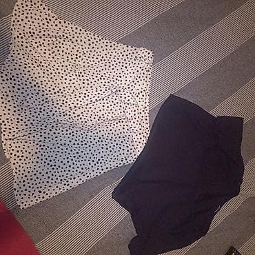 Dva ženska šortsa – set. - Model 1: beli sa crnim tačkicama, lagan i