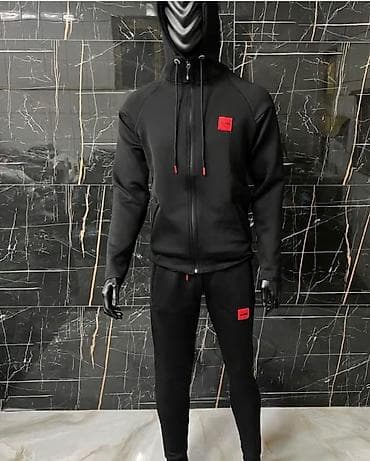 Trousers: Set, color - Black, Cotton — 2