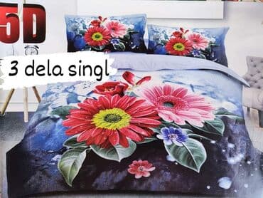Pamučna posteljina Cena 2300 din Set sadrzi 3 dela: Jorganska navlaka