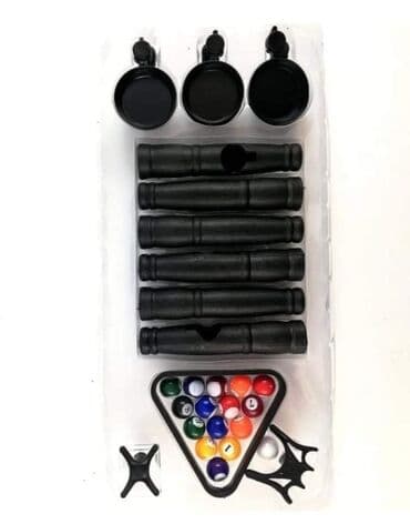santoro lutkice u kesici cena: Bilijar set Visina nogica 12cm Velicina 57x37cm U setu dolaze — 3
