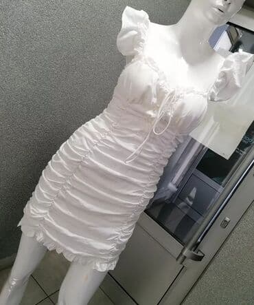 bajkerska jakna sa krznom: S (EU 36), color - White, Cocktail, Short sleeves — 2