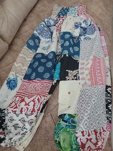 torbe mona: Široke ženske pantalone – patchwork boho stil - Model: široke — 3