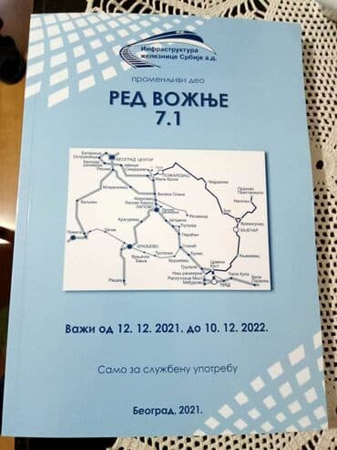 duki daso torbe cena: Red vožnje-NEKORIŠĆEN Stari Red vožnje, Železnice Srbije iz 2021 — 1