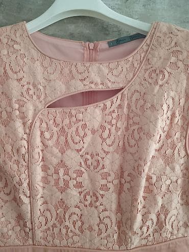 idealan poklon: Ps fashion Elegantna ženska haljina – puder roze - Kroj: uska silueta — 3