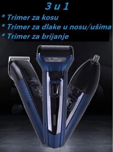 Aparati za uklanjanje dlačica: Punjivi Multifunkcionalni trimer 3 u 1 Dolazi sa dodatnim dodacima za — 1