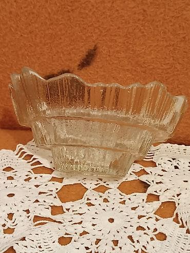 nož za ananas: Staklena činija/dezertna zdelica - Materijal: prozirno presovano — 2