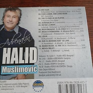 rush sa prevodom: CD Halid Muslimović – Adrenalin (Grand Production) Izdanje: Grand — 2