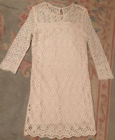 c a haljine 2022: Massimo Dutti S (EU 36), color - Beige, Cocktail, Long sleeves — 3