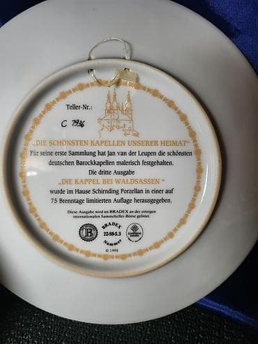 klesta za ringlice: Tanjir nov za na zid rucno oslikan Jan Lojpena 94god. Tanjir za na — 9