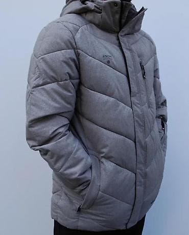 Šuškavci: Muška zimska jakna – siva - Topla, punjena jakna sa proštepom u — 6